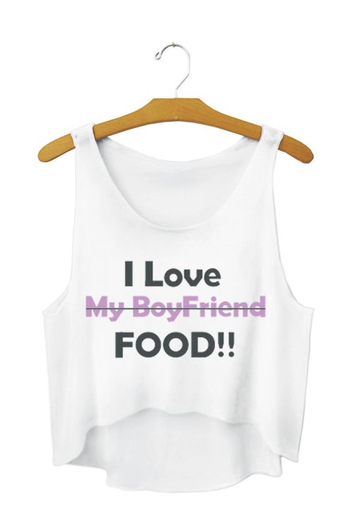I Love Food Crop Topp