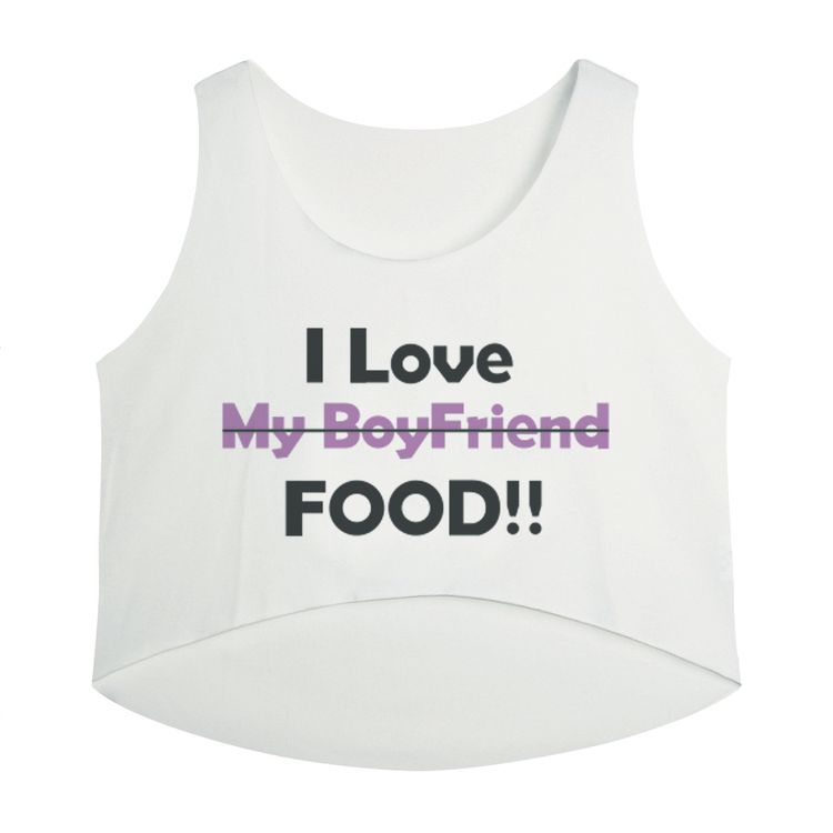 I Love Food Crop Topp