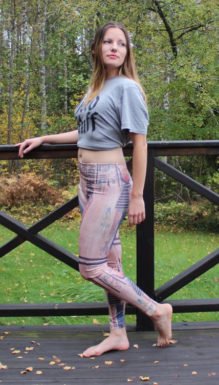 Egyptisk Mönstrade Leggings