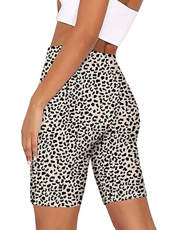 Leopard mönstrade Cykel Shorts