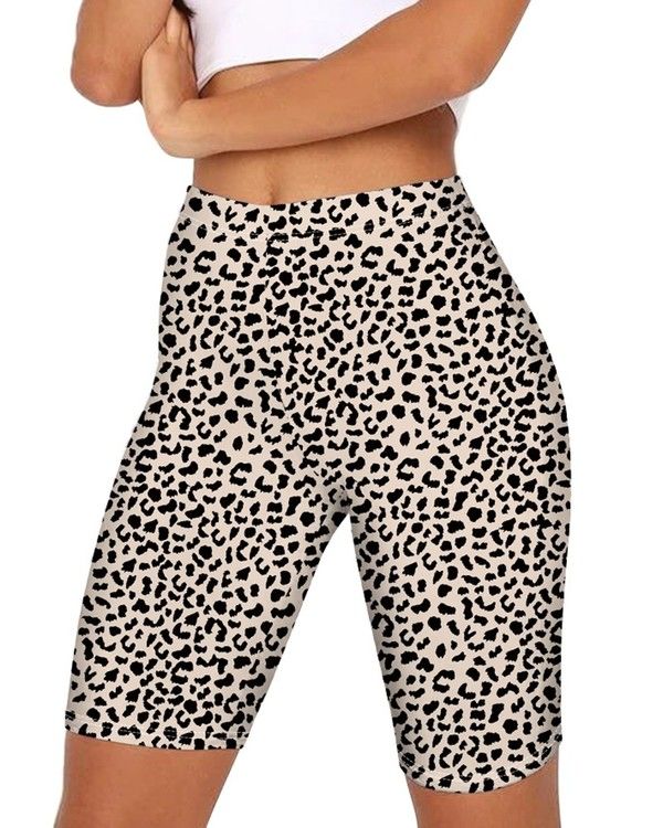 Leopard mönstrade Cykel Shorts