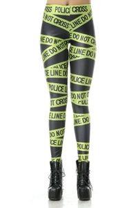 Grön Police Line Leggings