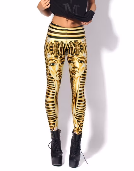 Egyptiskt Farao Mönstrade Leggings Medium