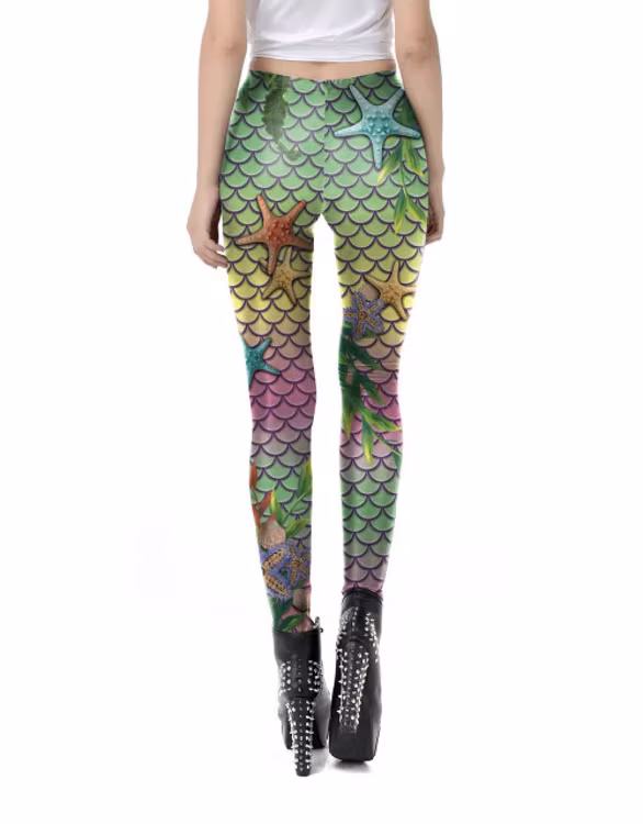 Melerade Sjöjungfru Leggings