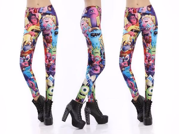 Färgglada Monster Leggings