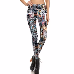 Wonder Women Cartoon tryck Leggings