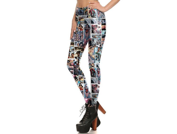 Wonder Women Cartoon tryck Leggings