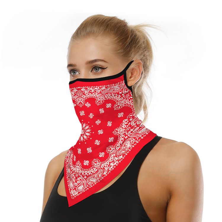 Ansiktsscarf Bandana Baklava Tvättbar Röd