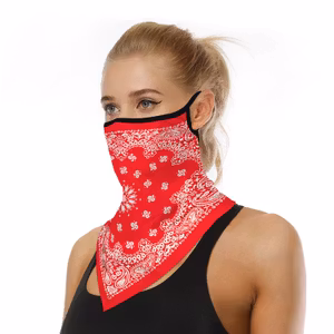 Ansiktsscarf Bandana Baklava Tvättbar Röd