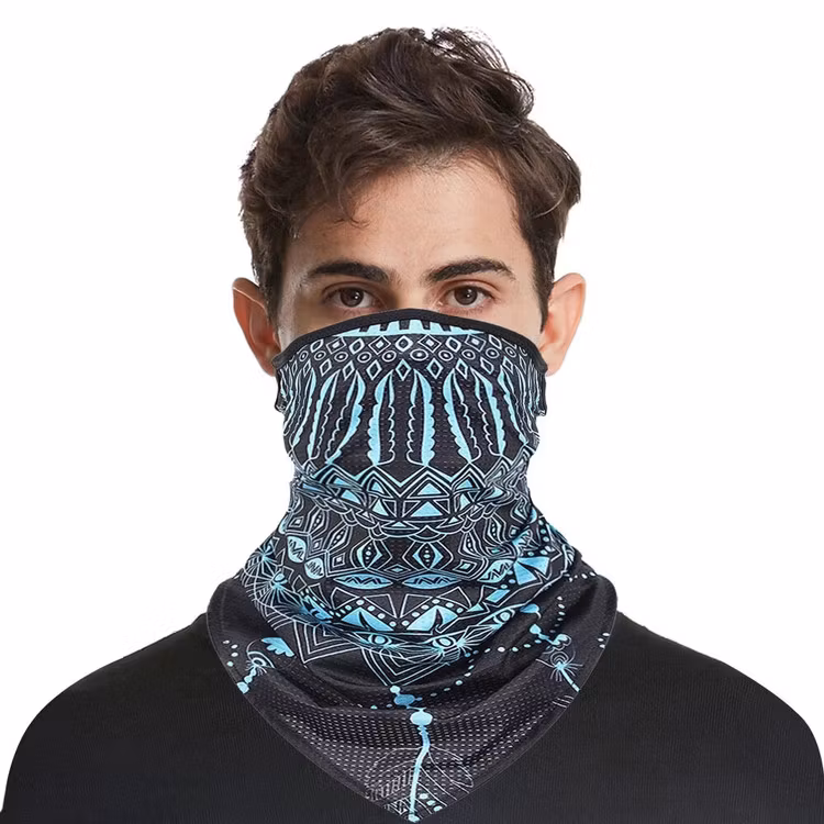 Ansiktsscarf Bandana Baklava Svart Turkos