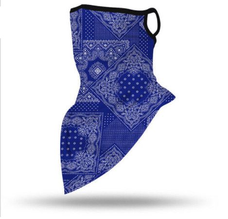 Ansiktsscarf Bandana Baklava Blåmönstrad