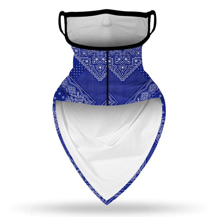 Ansiktsscarf Bandana Baklava Blåmönstrad