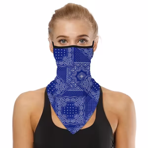 Ansiktsscarf Bandana Baklava Blåmönstrad