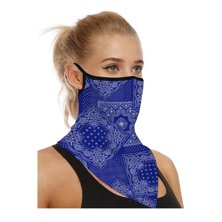 Ansiktsscarf Bandana Baklava Blåmönstrad
