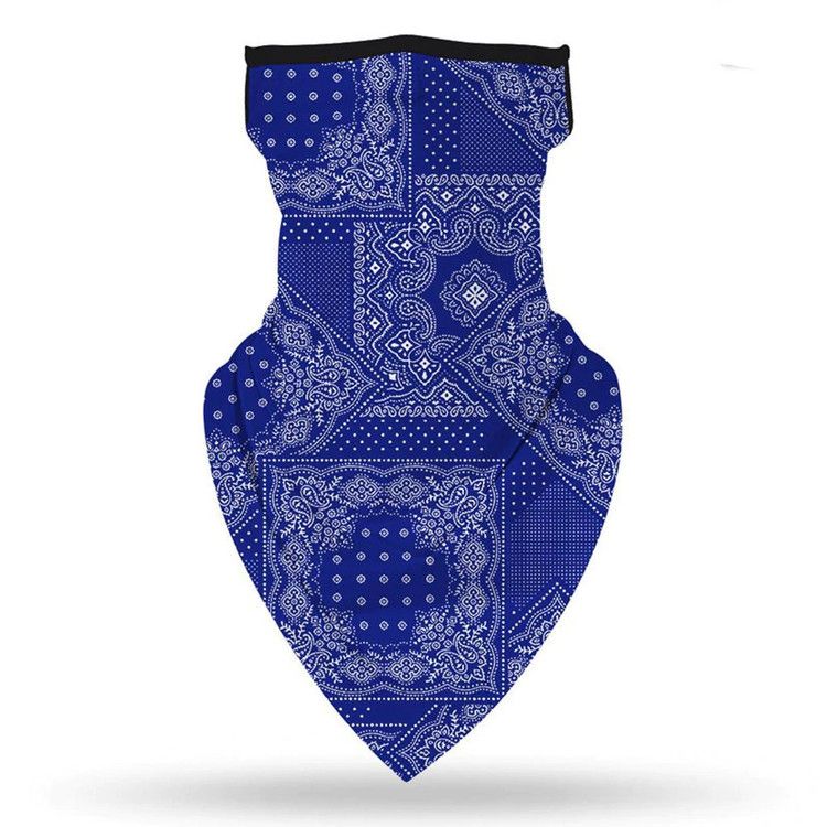 Ansiktsscarf Bandana Baklava Blåmönstrad