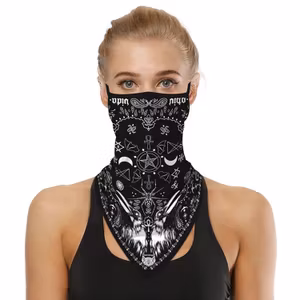 Ansiktsscarf Bandana Baklava Svart