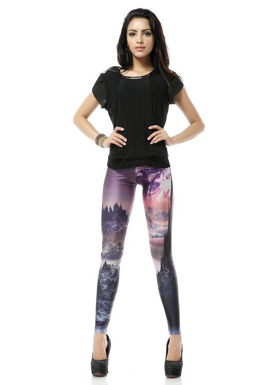 Naturmönstrade Leggings