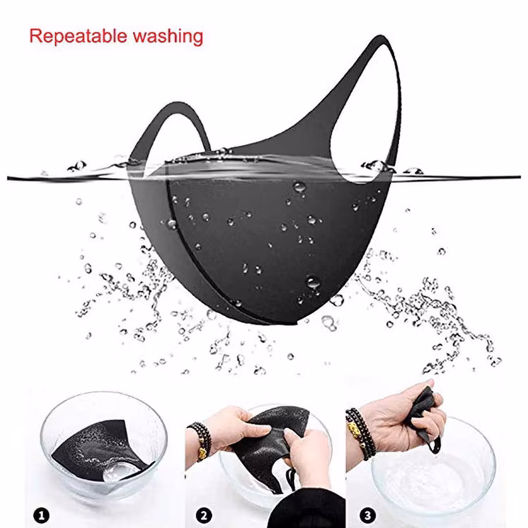 Svarta Tvättbara Munskydd i bekväm design 5-pack