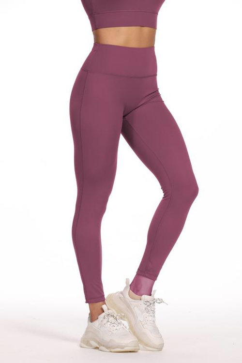 Leggings med hög midja Burgundy