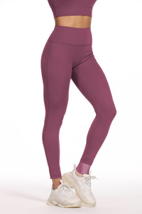 Leggings med hög midja Burgundy