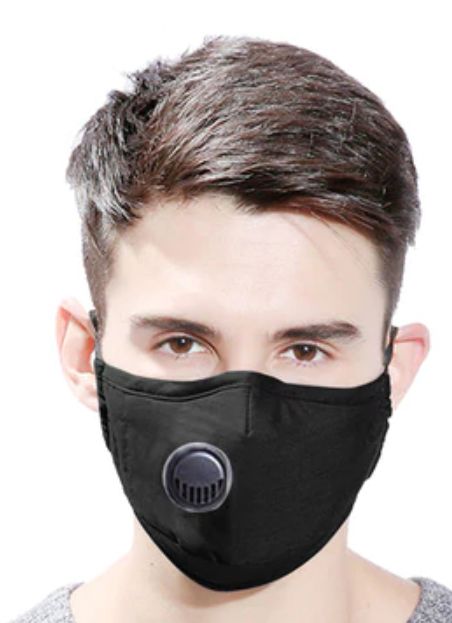 Ansiktsmask Munskydd med ventil Justerbara öronslingor