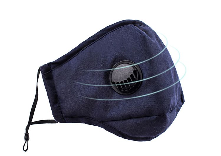 Ansiktsmask Munskydd med ventil Justerbara öronslingor