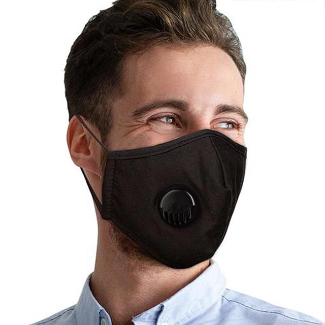Ansiktsmask Munskydd med ventil Justerbara öronslingor