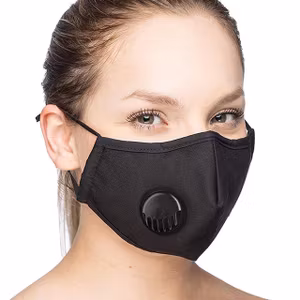 Ansiktsmask Munskydd med ventil Justerbara öronslingor