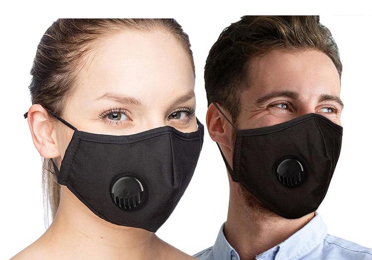 Ansiktsmask Munskydd med ventil Justerbara öronslingor