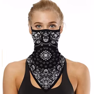 Ansiktsscarf Bandana Baklava Svart och Vit