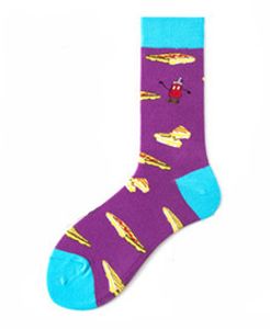 Färgglada pizza slice mönstrade strumpor sockar