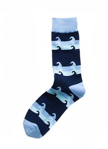 Färgglada vågor mönstrade strumpor sockar