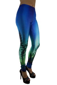 Blå gröna träd Leggings