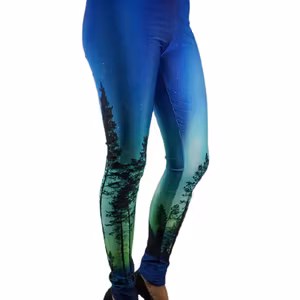 Blå gröna träd Leggings