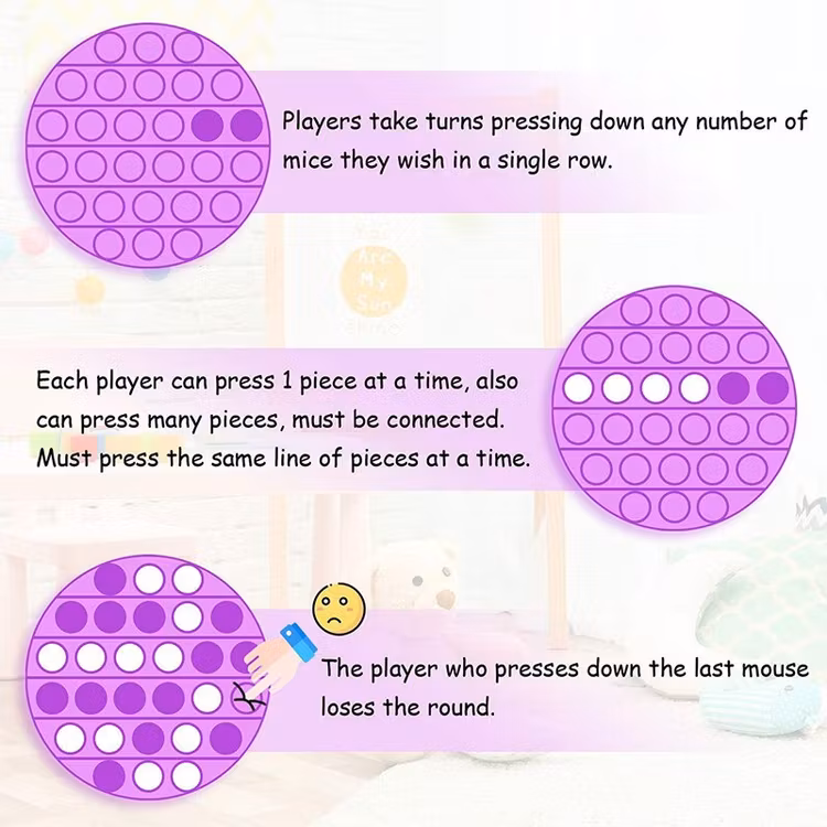 Pop It Fidget Toy Rund CE Godkänd