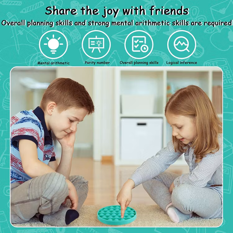 Pop It Fidget Toy Rund CE Godkänd