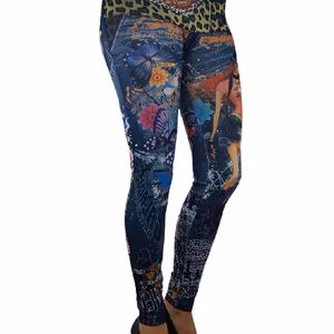 Dancing Girl Jeans Print Leggings