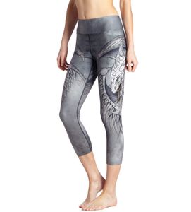 Grå Capri Leggings med Drake Medium