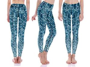 Blå Mermaid Leggings