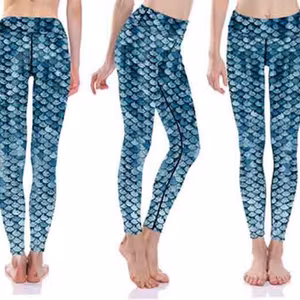 Blå Mermaid Leggings