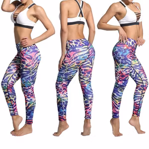 Färgglada Djurmönstrade Leggings