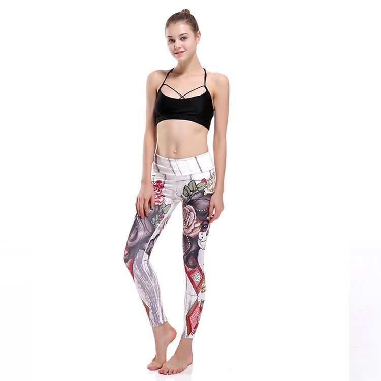 Tatto Woman and Rose Yoga Leggings