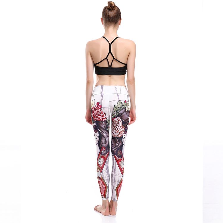 Tatto Woman and Rose Yoga Leggings