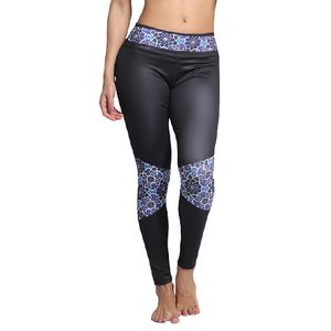 Svarta Yoga Leggings Med Mönster Small