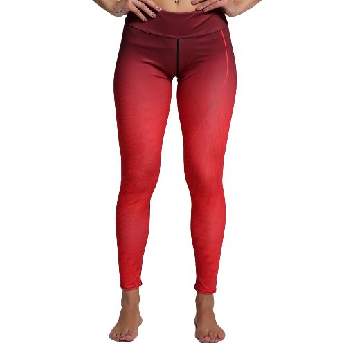Röda Mönstrade Yoga Leggings 3XL