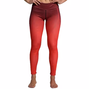 Röda Mönstrade Yoga Leggings 3XL