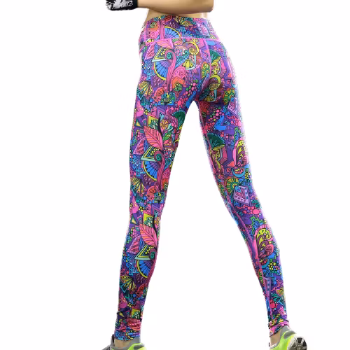 Färgglada Mönstrade Yoga Leggings