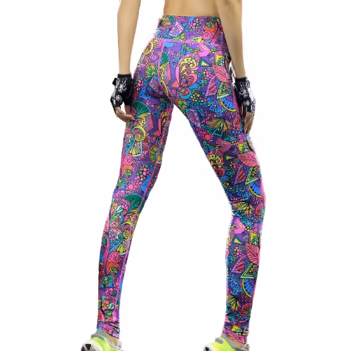 Färgglada Mönstrade Yoga Leggings