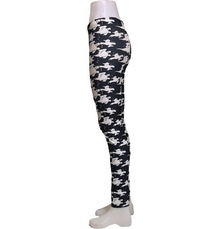 Svarta Leggings med Vita Spöken