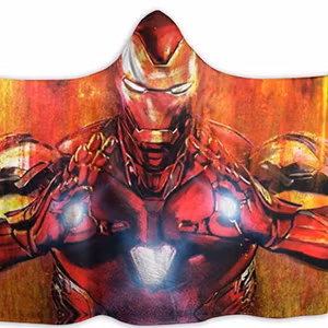 Plush Filt Pläd med Huva Ironman